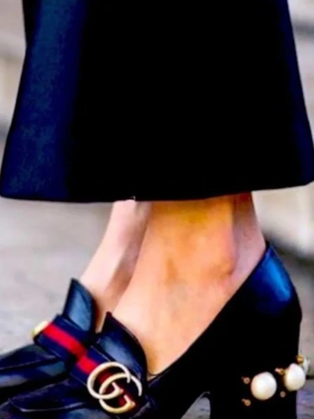 GUCCI Peyton GG Marmont heels with faux pearls - Picture 6 of 6